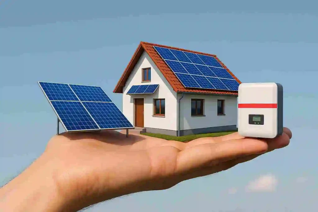 Das Bild zeigt ein Einfamilienhaus mit Solaranlage auf dem Dach sowie einer freistehenden Photovoltaikfläche, alles symbolisch in einer Hand gehalten. Dies repräsentiert moderne schlüsselfertige pv-lösungen deutschlandweit, die von Fachfirmen angeboten werden. Gerade in Regionen wie Hamburg erfreuen sich schlüsselfertige photovoltaik hamburg angebote zunehmender Beliebtheit. Ob für private Haushalte oder Unternehmen – schlüsselfertige pv-anlage angebote deutschlandweit ermöglichen es Interessenten, einfach und schnell zu einer eigenen Anlage zu gelangen. Dabei sind photovoltaik angebote für schlüsselfertige anlagen ebenso gefragt wie spezielle angebote für schlüsselfertige pv-anlagen mit hoher Effizienz. Besonders pvt-module als schlüssel zur energiewende spielen hierbei eine wichtige Rolle. Es gibt eine Vielzahl an schlüsselfertige pv-anlage kaufangebote, die zu den beste schlüsselfertige pv lösungen zählen. Wer sich für eine schlüsselfertige photovoltaikanlage angebote interessiert, findet attraktive Optionen, insbesondere auch für schlüssel­fertige pv anlagen hamburg. Eine schlüsselfertige photovoltaikanlage vereinfacht die Umsetzung erheblich, besonders mit einem klaren schlüsselfertige pv-anlage angebot. Die Entscheidung für eine schlüsselfertige pv-anlage spart Zeit und sorgt für eine professionelle Umsetzung – auch für schlüsselfertige photovoltaikanlagen für firmen. Selbstverständlich gibt es auch schlüsselfertige pv-anlage mit kaufangebote und maßgeschneiderte schlüsselfertige photovoltaikanlagen. Unternehmen setzen zunehmend auf schlüsselfertige photovoltaik und schlüsselfertige pv-anlagen für firmen, während private Bauherren eine effiziente schlüsselfertige pv anlage bevorzugen. Auch schlüsselfertige pv-anlagen für unternehmen gehören zum Portfolio vieler Anbieter. Für Interessierte gibt es die beste schlüsselfertige pv-anlage angebote, darunter schlüsselfertige photovoltaik-lösungen für firmen, die viele schlüsselfertige pv anlage vorteile mit sich bringen. Wichtig sind dabei transparente schlüsselfertige photovoltaikanlage preise und verlässliche Angaben zu den schlüsselfertige pv-anlage kosten deutschlandweit. Die schlüsselfertige pv-anlage kosten bzw. schlüsselfertige pv anlage kosten hängen vom Umfang der Anlage und den gewünschten Leistungen ab. Viele Anbieter bieten klare schlüsselfertige pv-anlage preise an, die individuell angepasst werden. Wer auf das Budget achten muss, kann sich für günstige schlüsselfertige pv lösungen entscheiden oder eine günstige schlüsselfertige pv-anlage wählen. Auch preiswerte schlüsselfertige pv-anlage angebote und günstige schlüsselfertige solaranlagen stehen zur Auswahl. Abschließend sei erwähnt, dass günstige schlüsselfertige photovoltaikanlage und günstige schlüsselfertige solaranlage ideale Optionen für kostenbewusste Käufer darstellen.